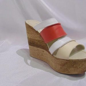 Papuci Dama Casual cu Talpa Orotopedica - Andra Collection - Model 130 - Alb - Bej - Corai