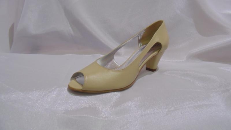 Pantofi dama stileto din piele naturala - Lac Nude - 2691 LN