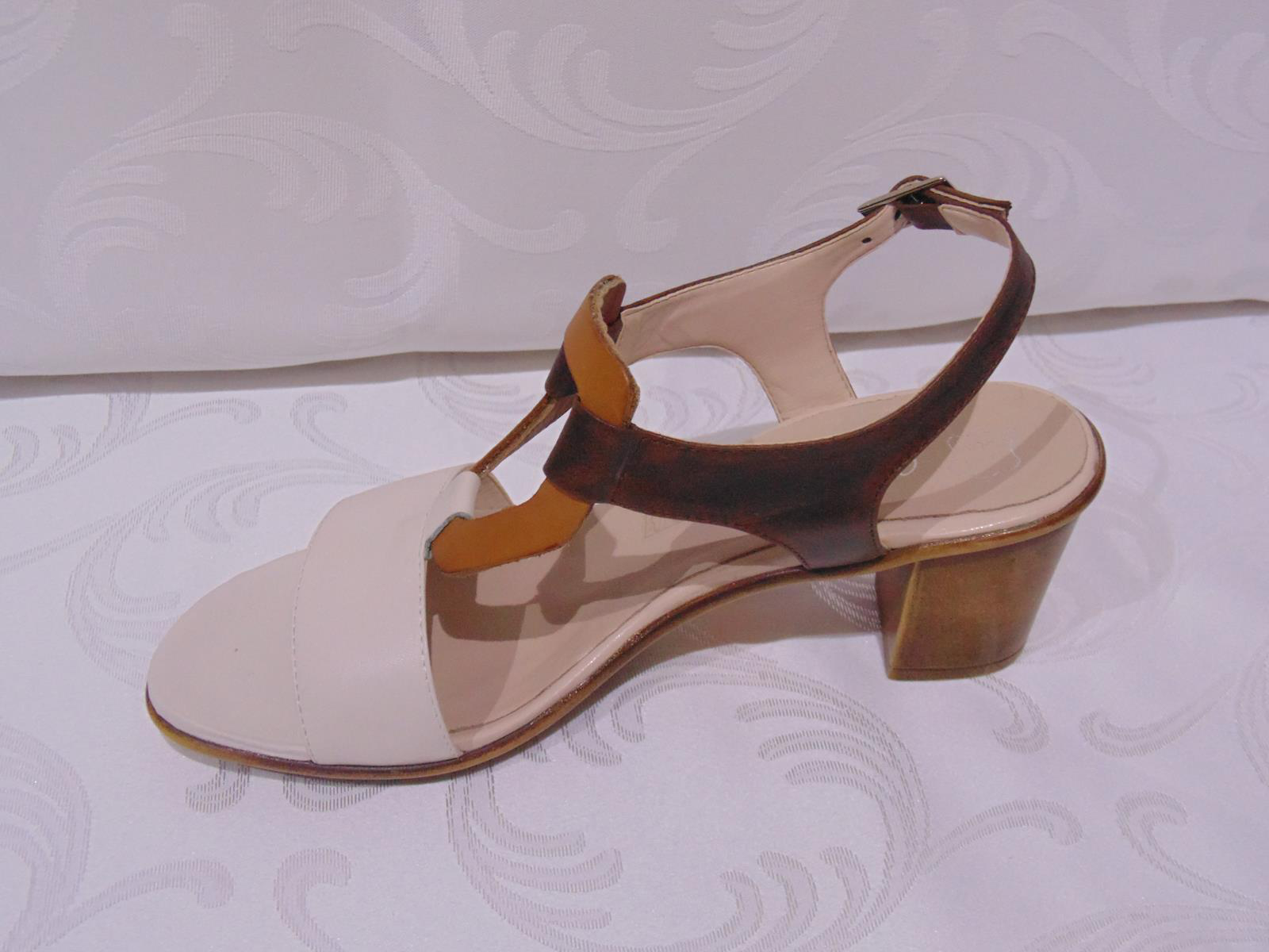 Sandale cu toc gros conf. din piele naturala - Caspian - ALMA B+M