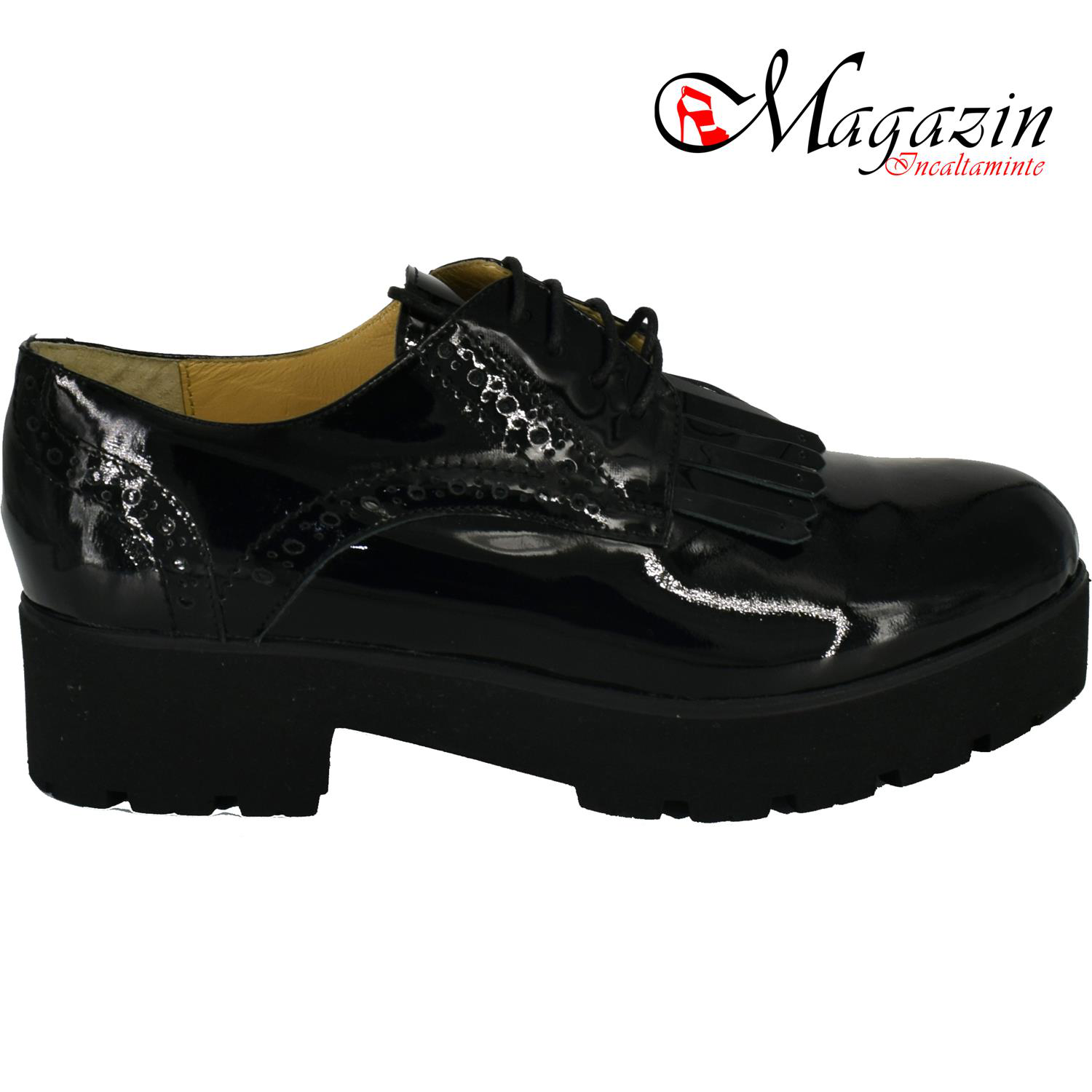 Pantofi Dama Piele Naturala - Prego - 13L Negru