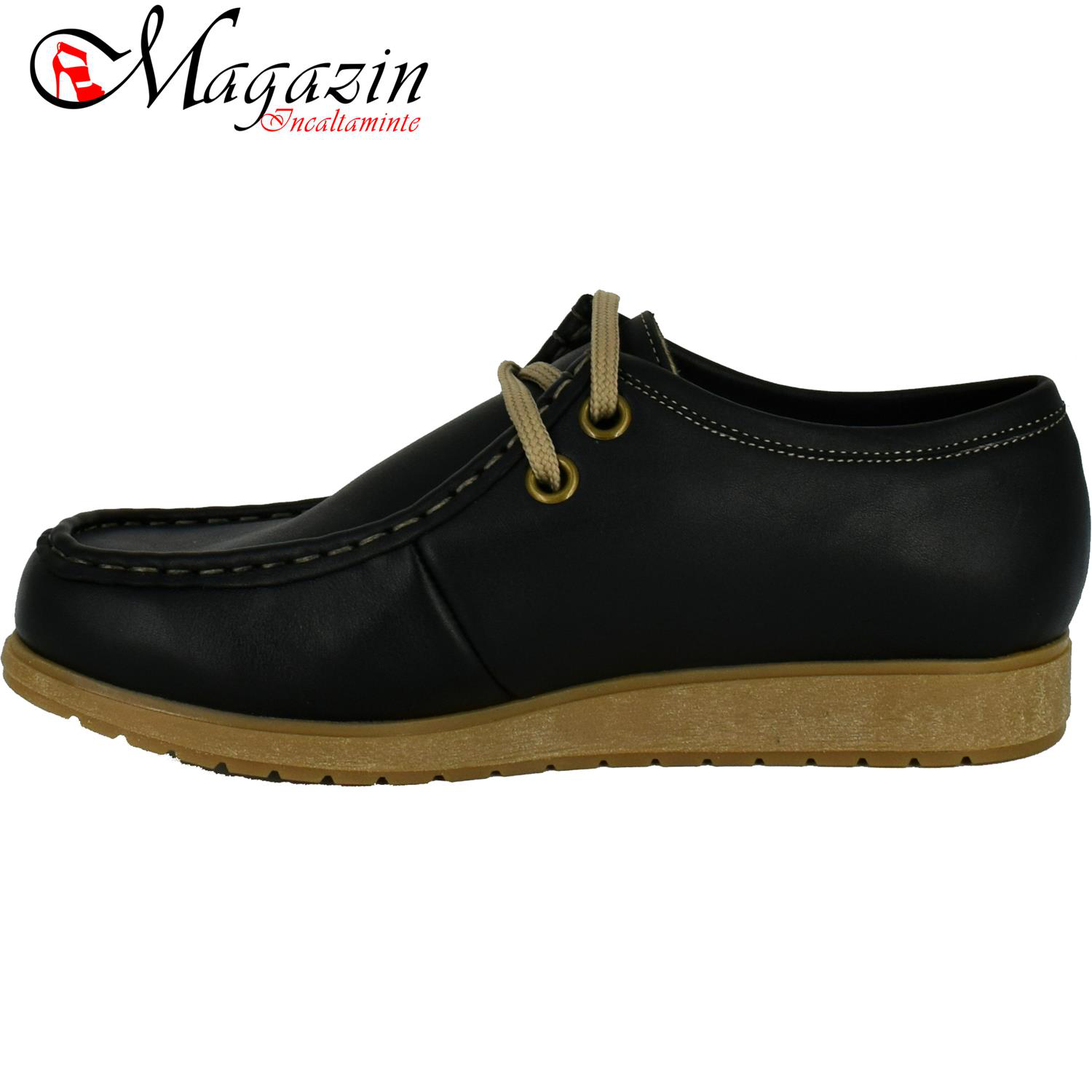 Pantofi Dama Piele Naturala - Prego - 101 Negru
