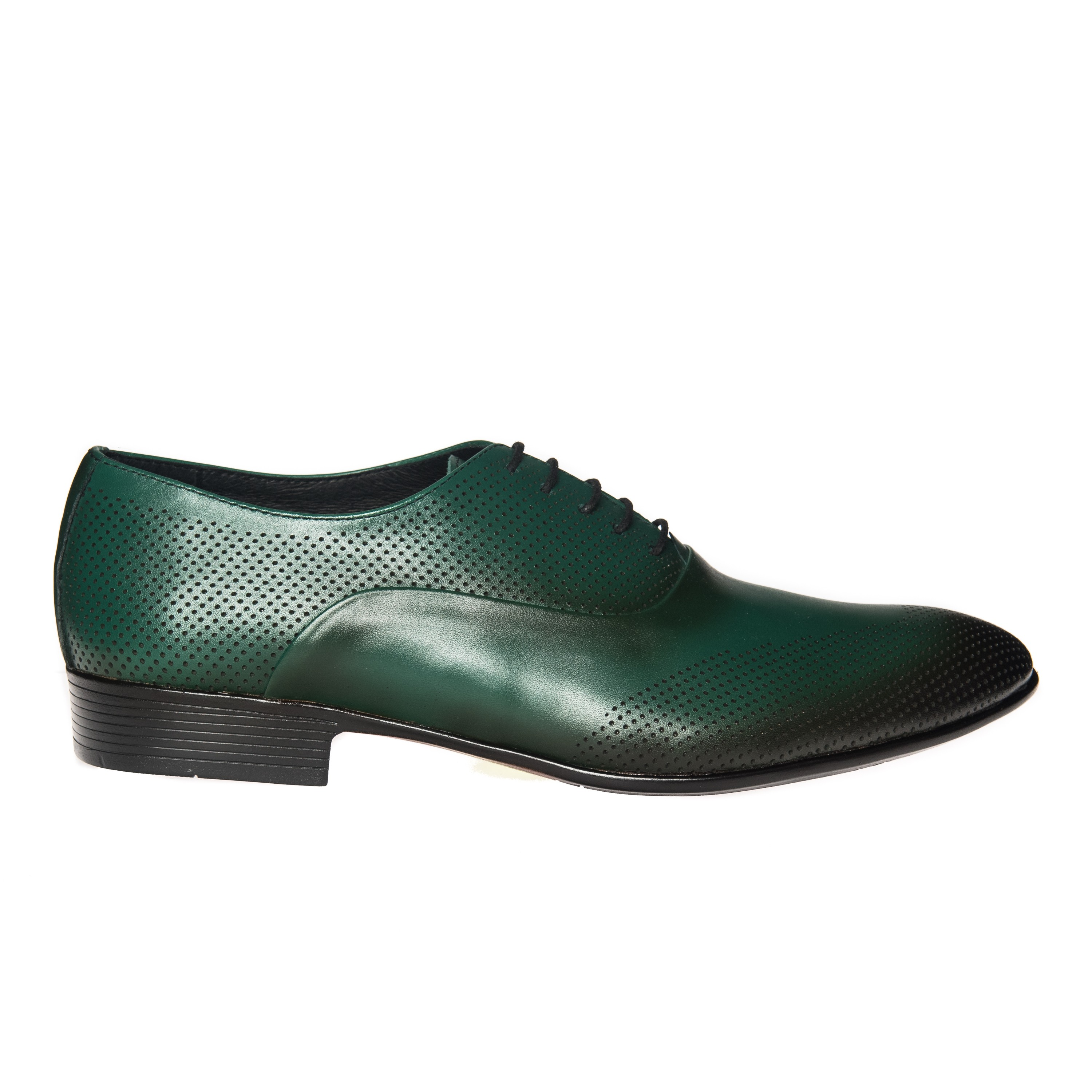 Pantofi barbati din piele naturala - Verde Perie - S 401 VP