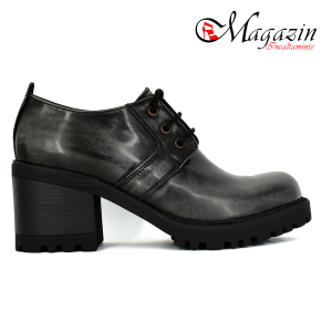 Pantofi dama piele naturala - Caspian - Model 371 Gri