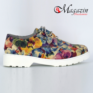 Pantofi Dama Piele Naturala - Prego - 157 Floral